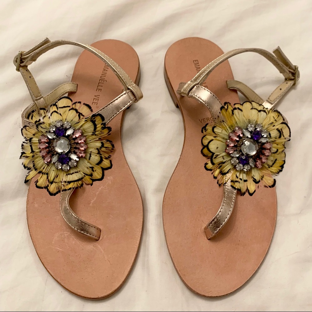 Emmanuélle Vee Feather Sandal